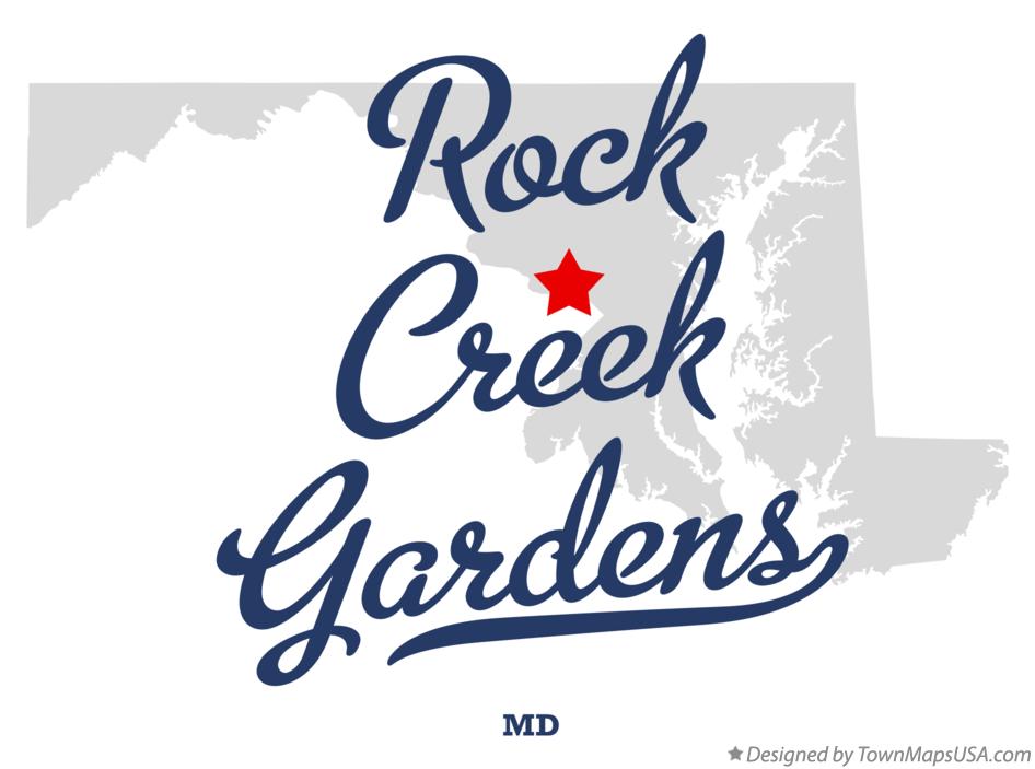 Map of Rock Creek Gardens Maryland MD