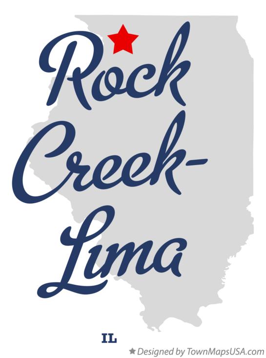 Map of Rock Creek-Lima Illinois IL