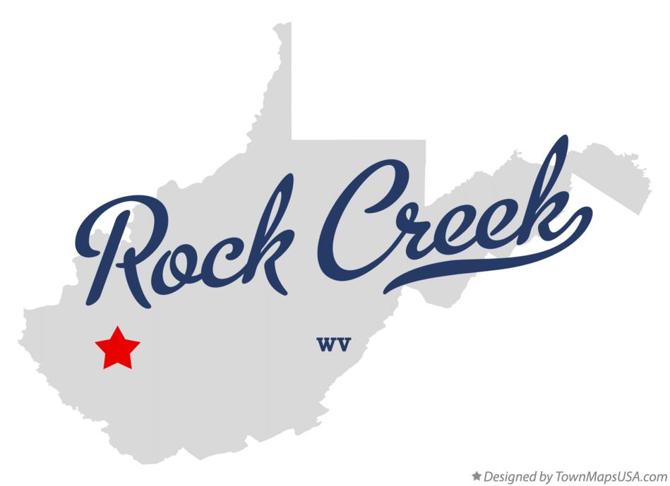 Map of Rock Creek West Virginia WV