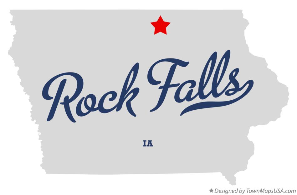 Map of Rock Falls Iowa IA