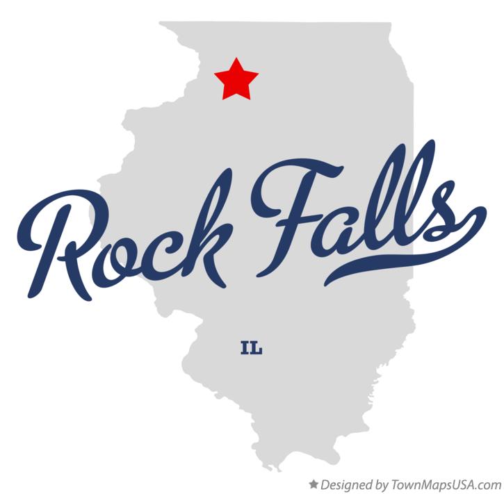 Map of Rock Falls Illinois IL