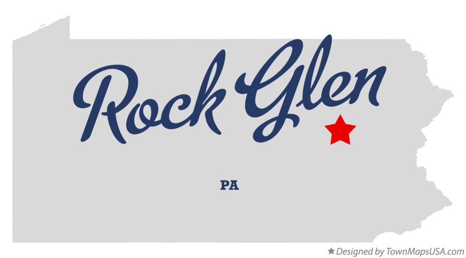Map of Rock Glen Pennsylvania PA