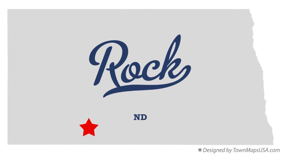Map of Rock North Dakota ND