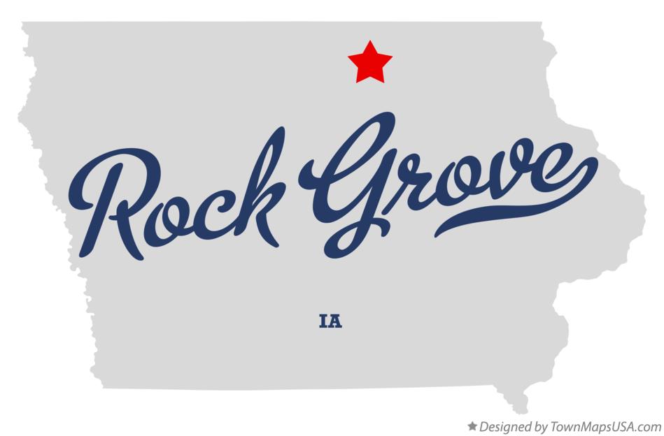 Map of Rock Grove Iowa IA