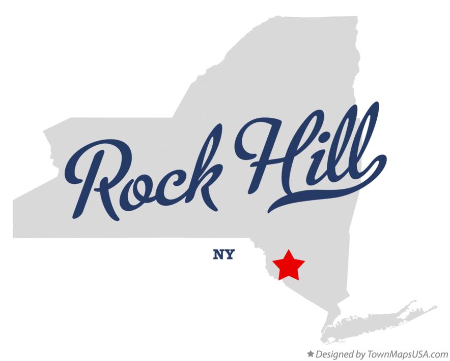 Map of Rock Hill New York NY