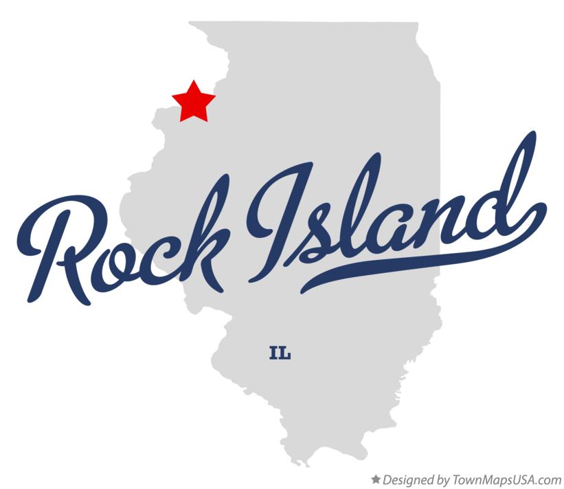 Map of Rock Island Illinois IL