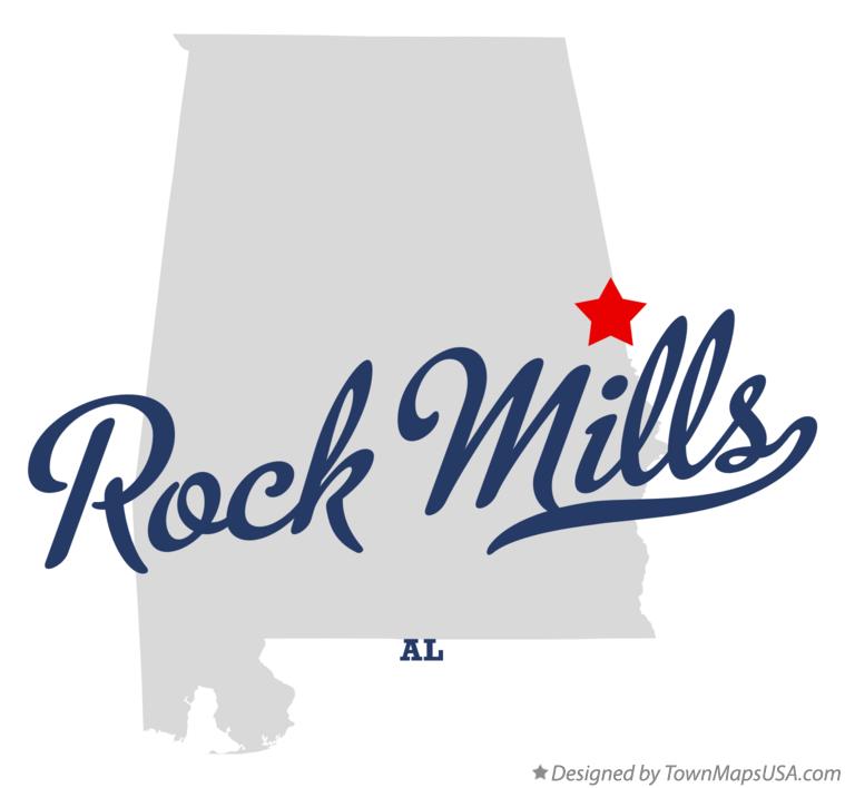 Map of Rock Mills Alabama AL