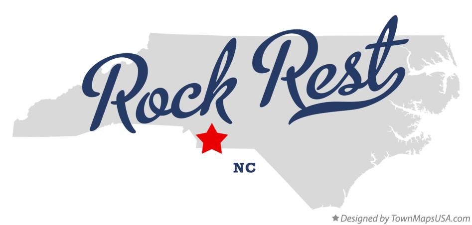 Map of Rock Rest North Carolina NC