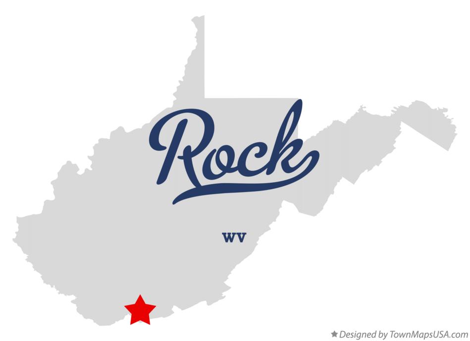 Map of Rock West Virginia WV