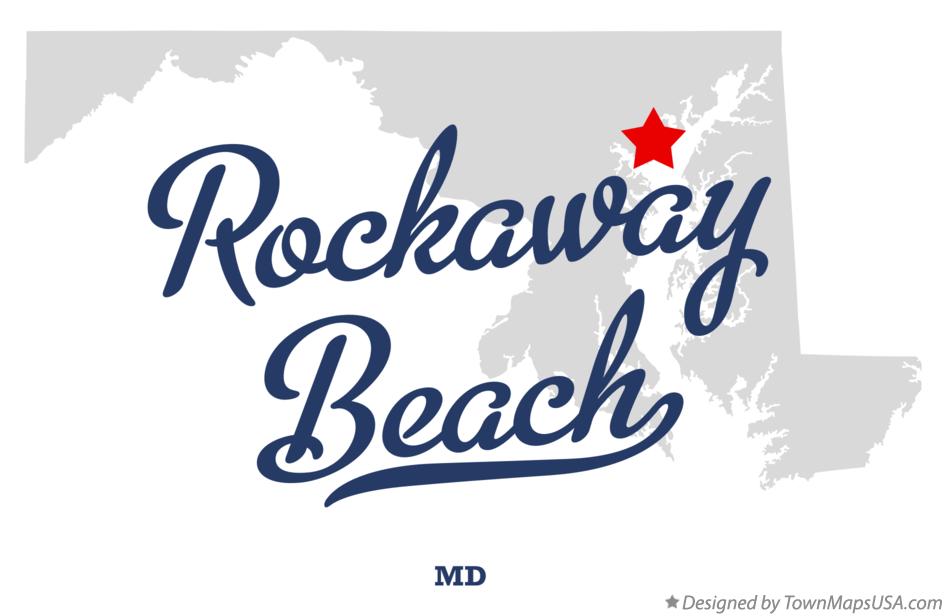 Map of Rockaway Beach Maryland MD
