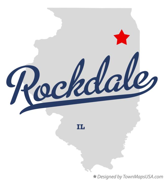 Map of Rockdale Illinois IL