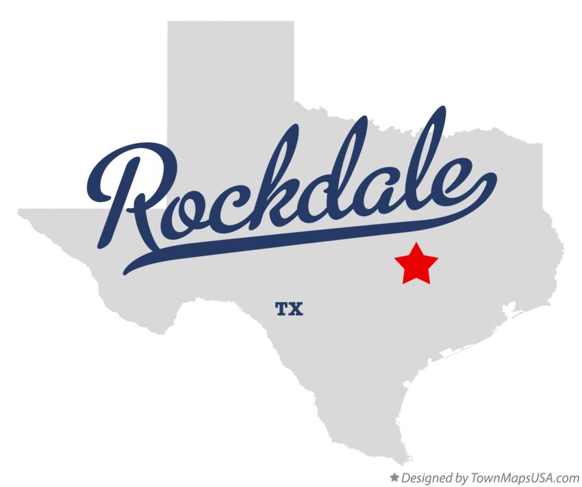 Map of Rockdale Texas TX
