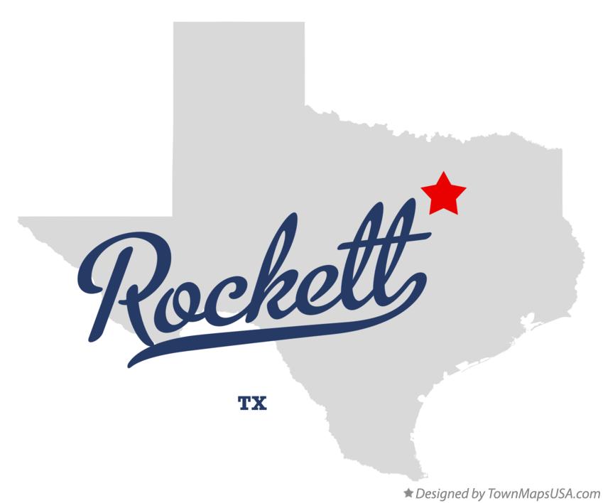 Map of Rockett Texas TX