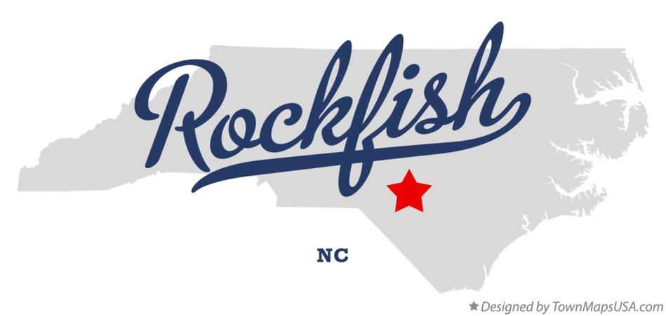 Map of Rockfish North Carolina NC