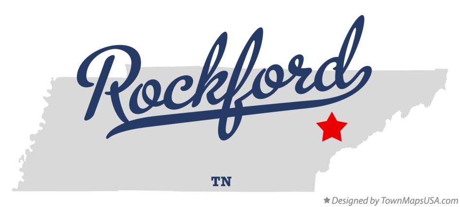 Map of Rockford Tennessee TN