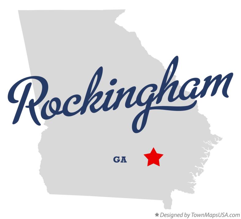 Map of Rockingham, GA, Georgia