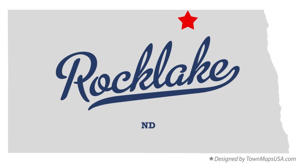 Map of Rocklake North Dakota ND