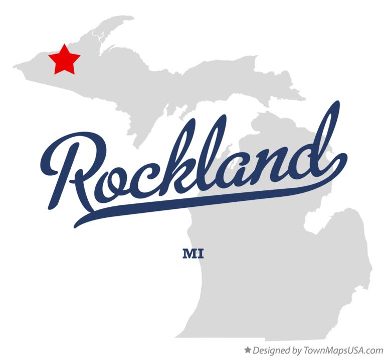 Map of Rockland Michigan MI