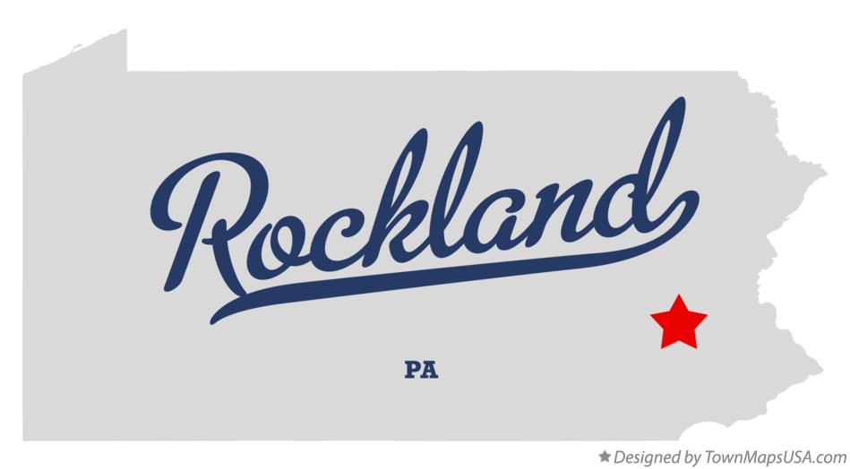 Map of Rockland Pennsylvania PA
