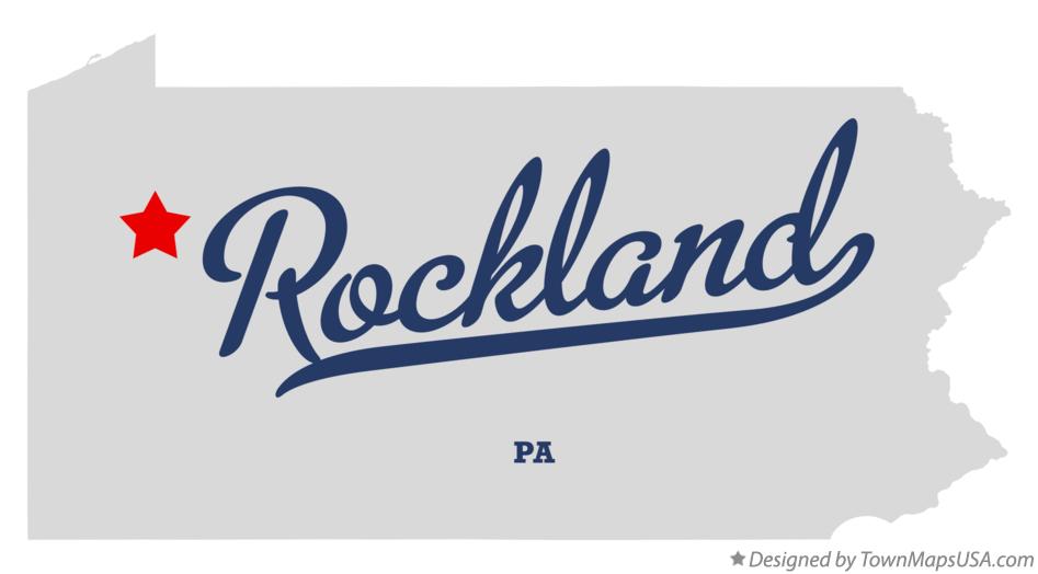Map of Rockland Pennsylvania PA