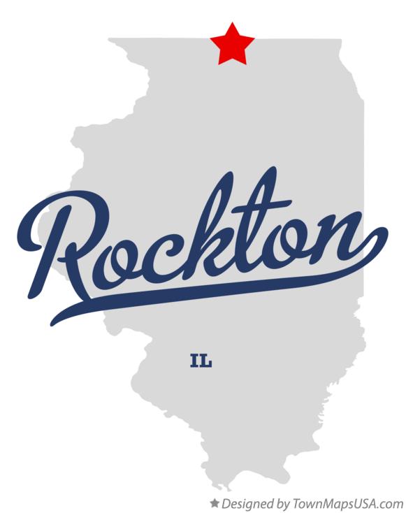 Map of Rockton Illinois IL