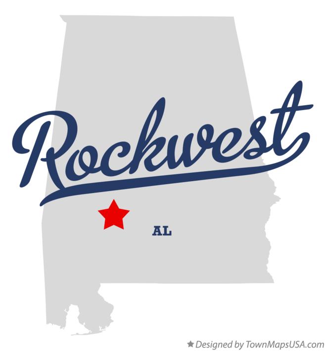 Map of Rockwest Alabama AL