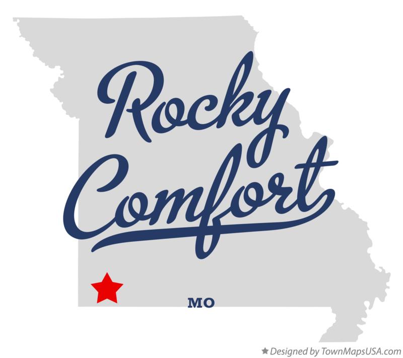 Map of Rocky Comfort Missouri MO