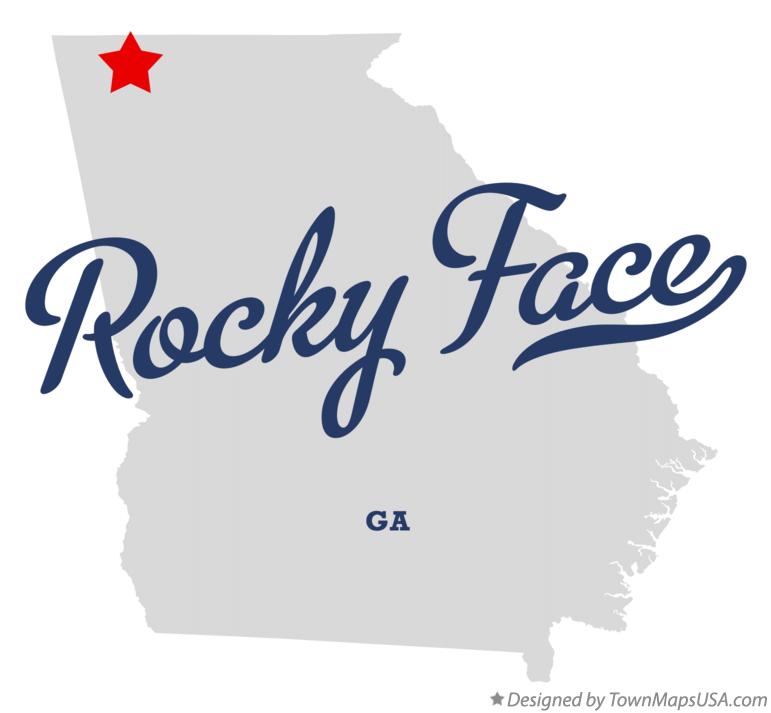 Map of Rocky Face Georgia GA