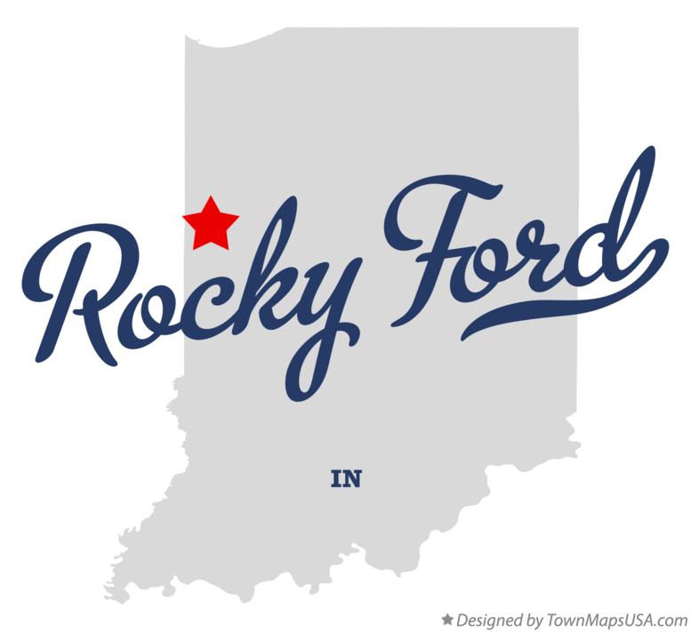 Map of Rocky Ford Indiana IN