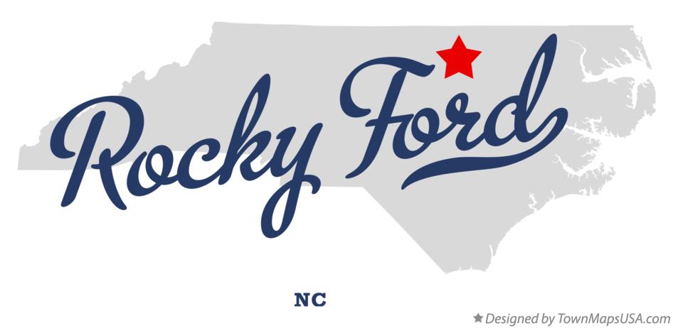 Map of Rocky Ford North Carolina NC