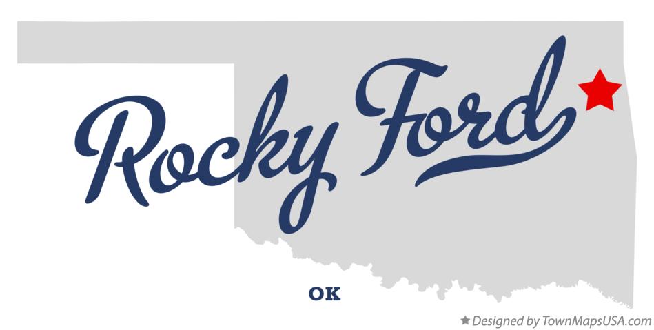 Map of Rocky Ford Oklahoma OK