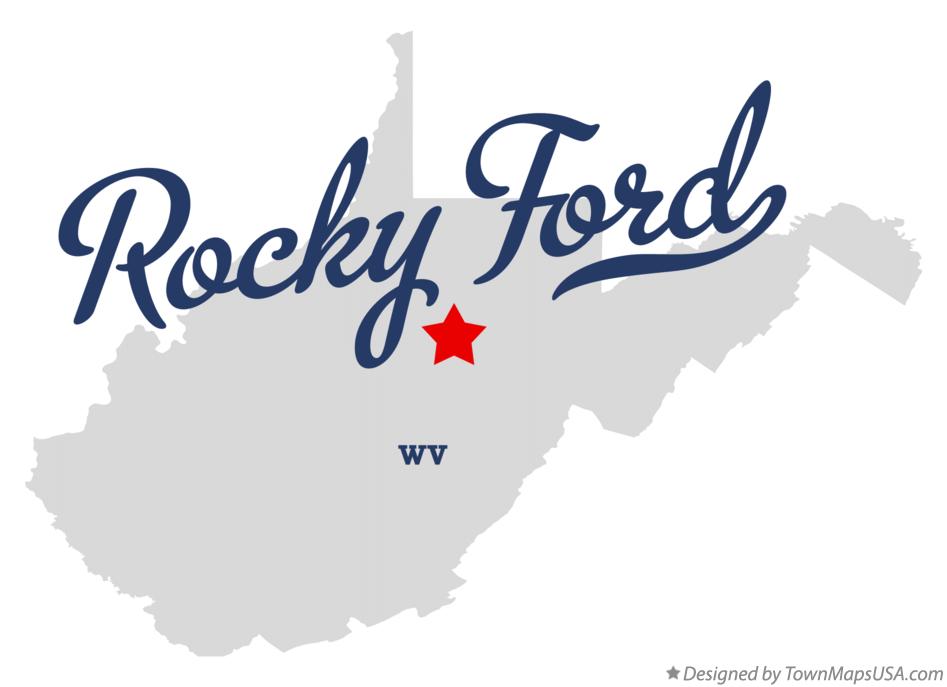 Map of Rocky Ford West Virginia WV