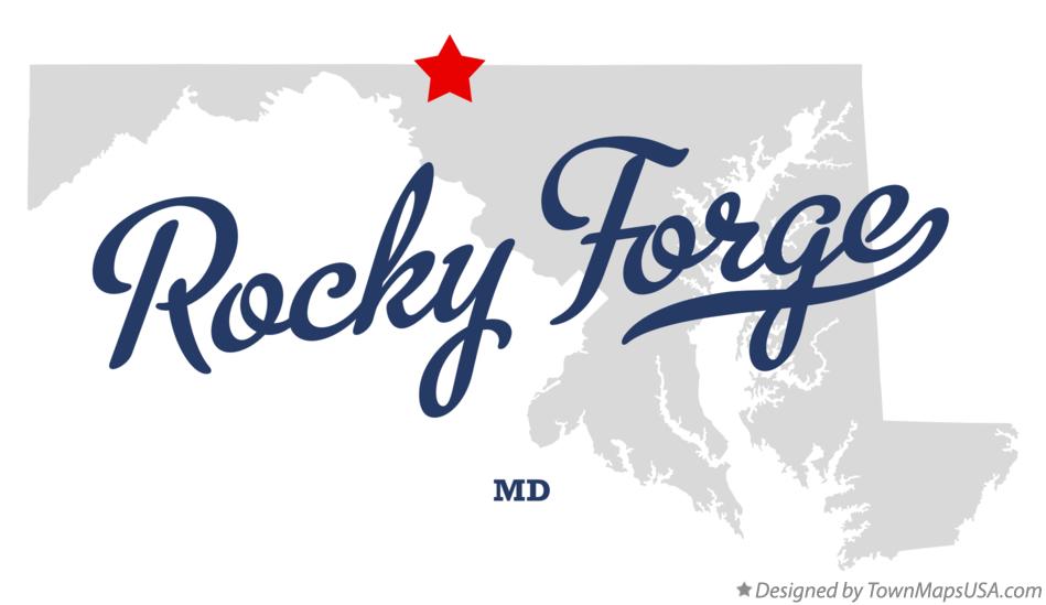 Map of Rocky Forge Maryland MD