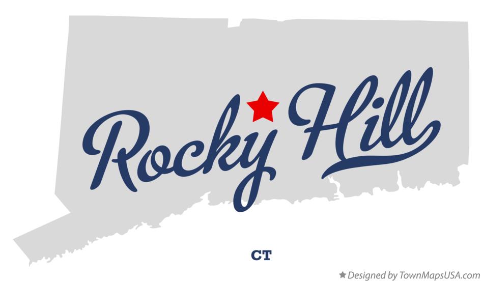 Map of Rocky Hill Connecticut CT