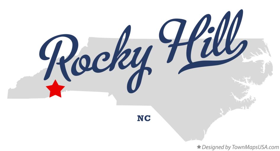Map of Rocky Hill North Carolina NC