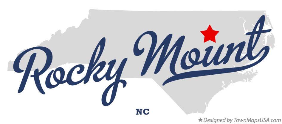Map of Rocky Mount North Carolina NC
