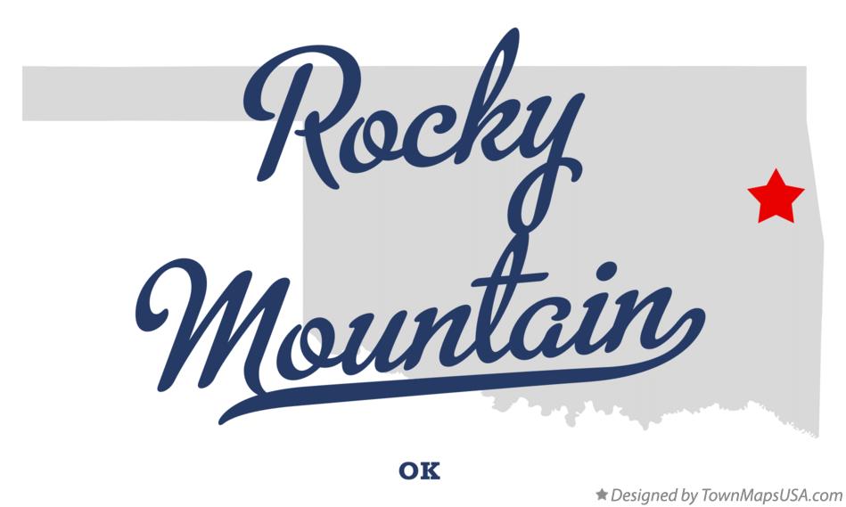 Map of Rocky Mountain Oklahoma OK