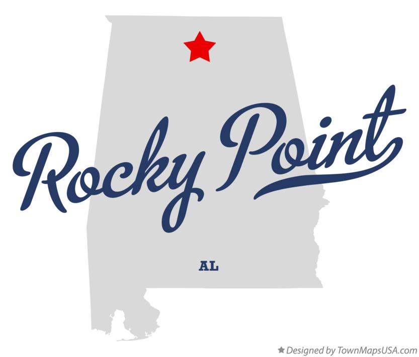 Map of Rocky Point Alabama AL