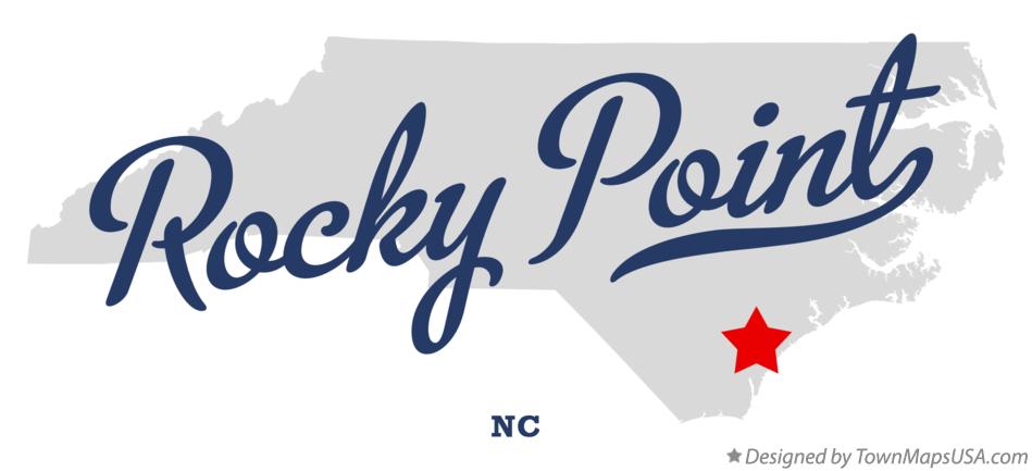 Map of Rocky Point North Carolina NC