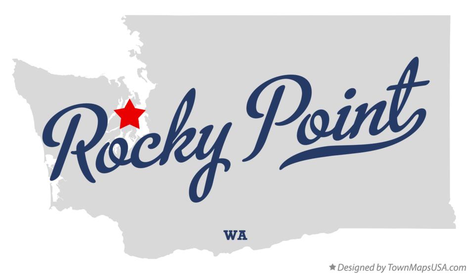 Map of Rocky Point Washington WA
