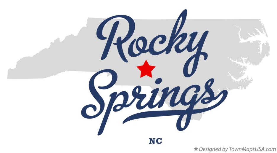 Map of Rocky Springs North Carolina NC