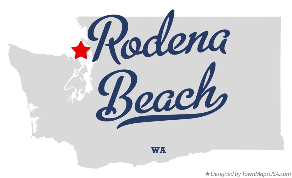 Map of Rodena Beach Washington WA
