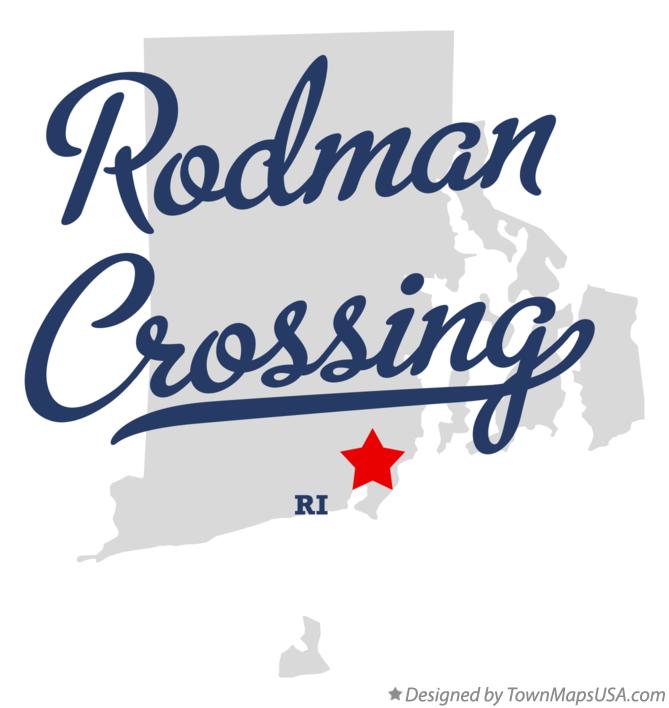 Map of Rodman Crossing Rhode Island RI