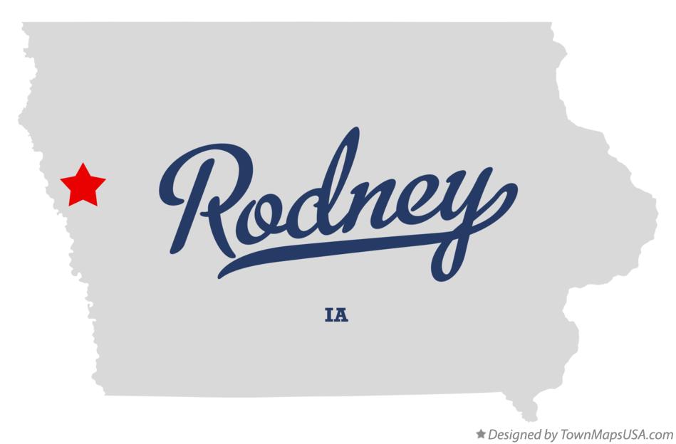 Map of Rodney Iowa IA