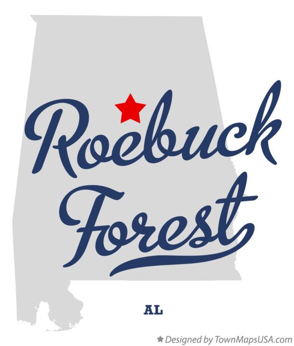 Map of Roebuck Forest Alabama AL