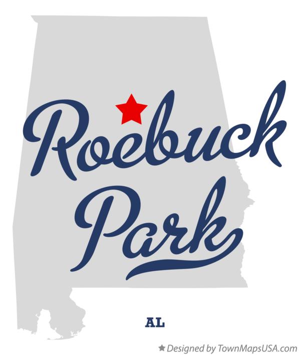 Map of Roebuck Park Alabama AL