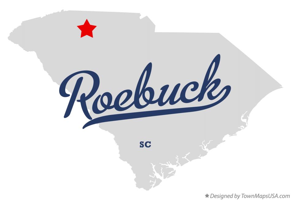 Map of Roebuck South Carolina SC