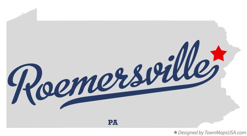 Map of Roemersville Pennsylvania PA