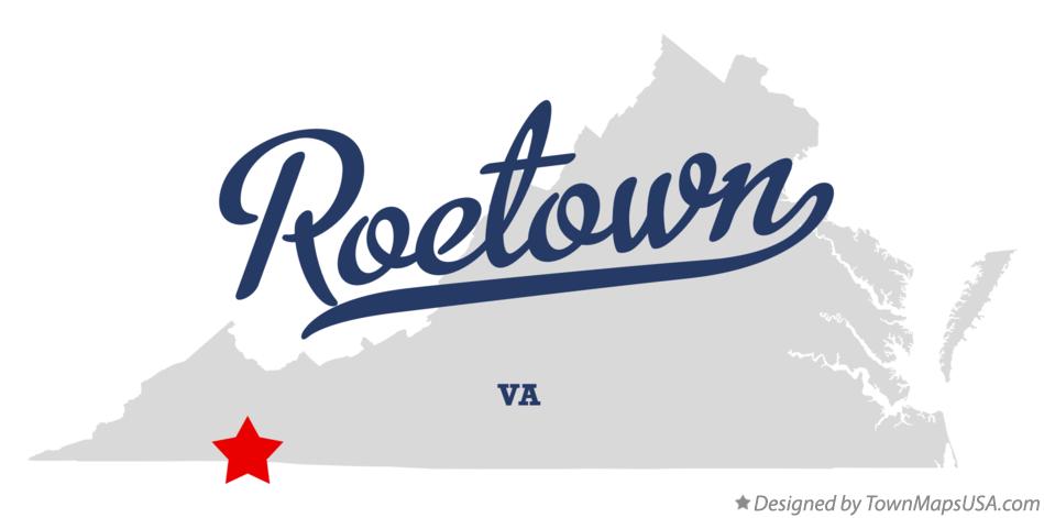 Map of Roetown Virginia VA