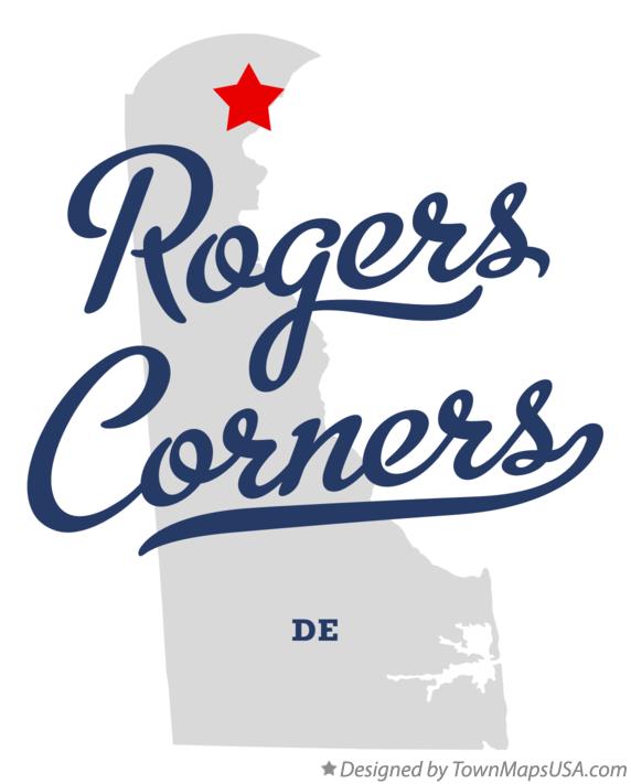 Map of Rogers Corners Delaware DE